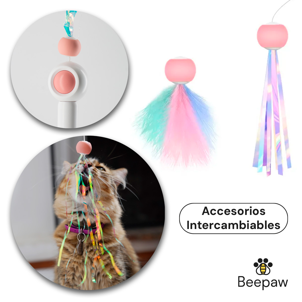 Varita extensible beepaw Wand-e con láser rosa - Image 3