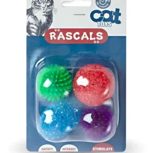 Pack De 4 Pelotas Surtidas Para Gatos Rascals