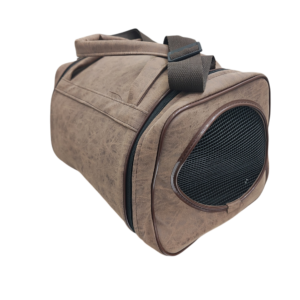 Bolso transportador aterciopelado marrrón